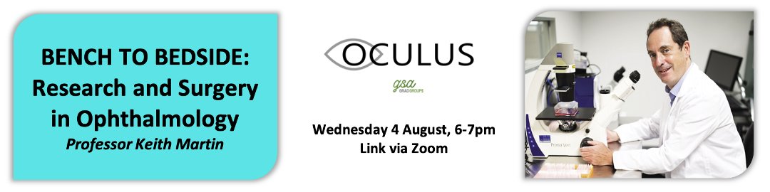 OculusUnimelb's tweet photo. Our next lecture for 2021 is tomorrow at 6pm! Come along to learn about Research in Ophthalmology, with Professor Keith Martin from @EyeResearchAus @EyeandEarHosp. https://t.co/4J6e2cjjjL