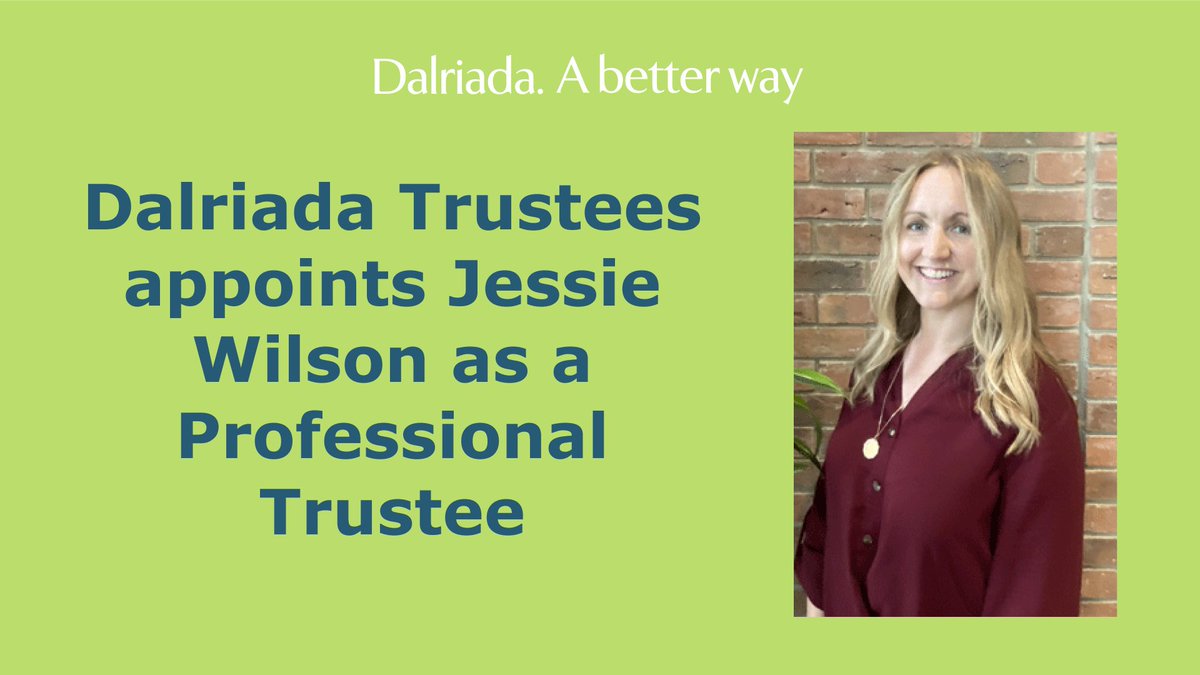 Dalriada Trustees appoints Jessie Wilson as a Professional Trustee 

Full press release - dalriadatrustees.co.uk/dalriada-trust…