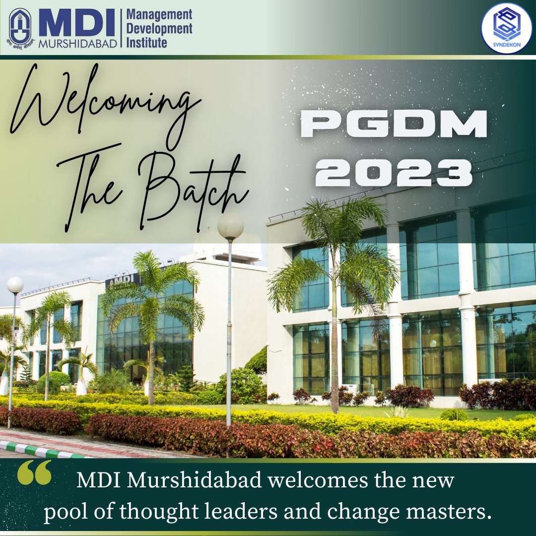 MDIM_Official's tweet image. Keeping up with the #mandevian tradition the batch of 2021-23 brings a whole new lot of flair and distinctiveness to the MDI Murshidabad family. The MDIM family whole-heartedly welcomes the new batch and wish them luck on embarking this new journey as #mandeviansof the east.