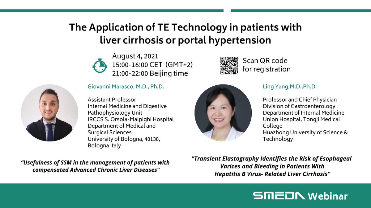 EvaYim4's tweet photo. Warmly welcome you to join SMEDA #webinar .
Time: August 4, 2021. 15:00-16:00 CET (GMT+2)
Come to join us by the link or scan the QR code!
https://t.co/YpDiyMmvZK https://t.co/trEV5Clco5