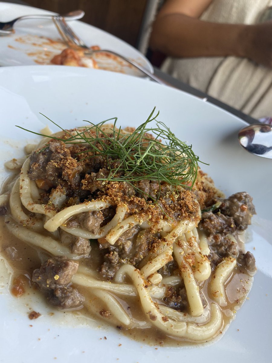 hazelsanut's tweet photo. This is not palabok but lamb on fresh noods and now I want palabok. #filipinoproblems https://t.co/wqZYry6C6u