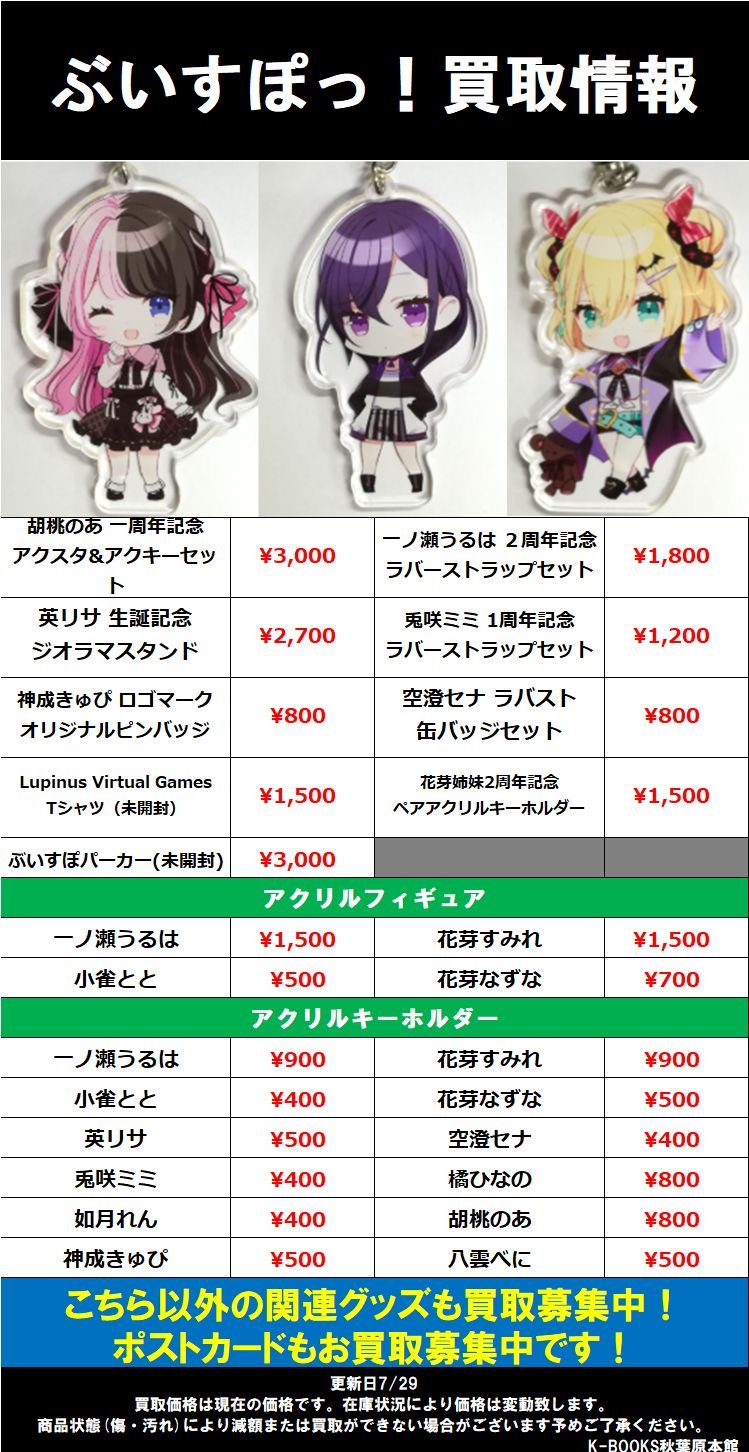 限定特価】 ぶいすぽ アクリルスタンド フルコンプ profiletavern.com