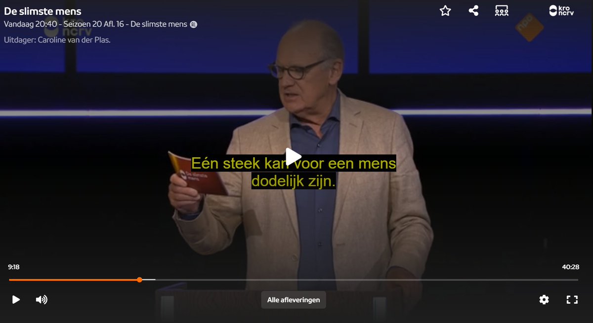 wespenvriend's tweet photo. Bij @DeSlimsteMensNL gisteren: "Het is 1 v/d grootste wespensoorten in West-Europa, en dus ook in NL actief. 1 steek kan voor een mens dodelijk zijn. Hoe heet deze wespensoort?"
Jammer dat de redactie over de Europese hoornaar niks beters kon bedenken dan misplaatste bangmakerij. https://t.co/2ha00dQe8Q