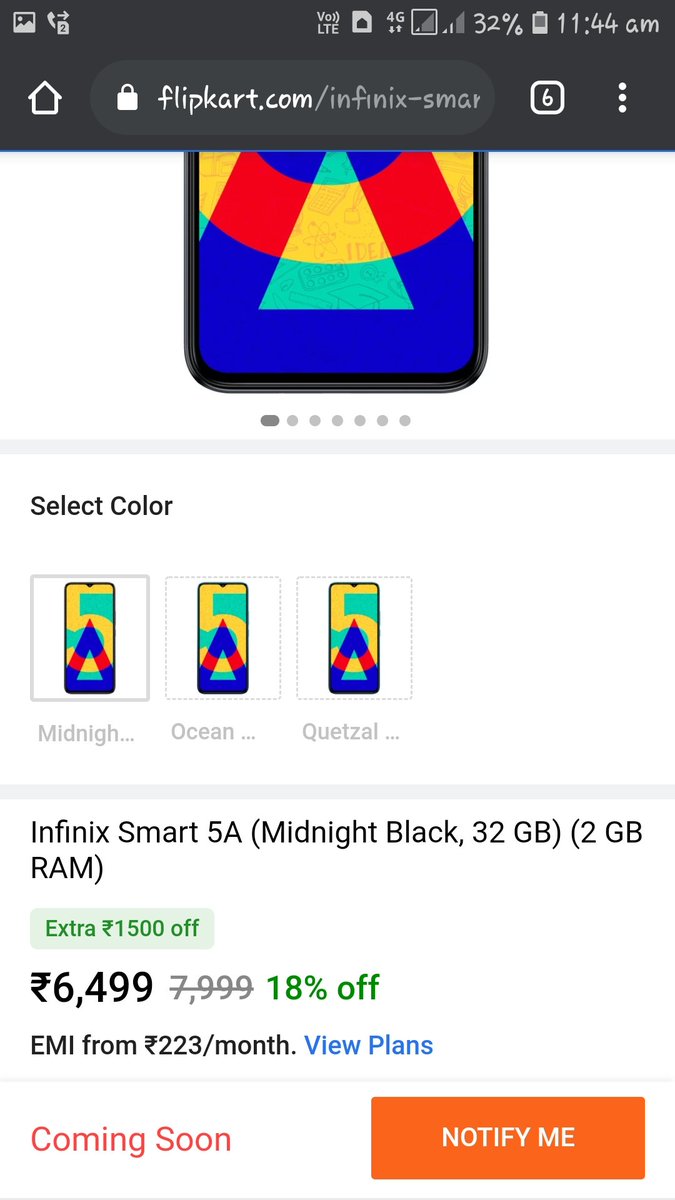 64_BitTech's tweet image. #Infinix Smart 5A Launched in India🔥🔥🔥
And Sale goes in Flipkart

Infinix Smart 5A price is set at Rs. 6,499 &amp;amp; Infinix Smart 5A will go on sale from August 9....

#infinixsmart5a #infinixnote
#infinix #64bittech #tech #technology #trending #tamil #tamiltech #technews