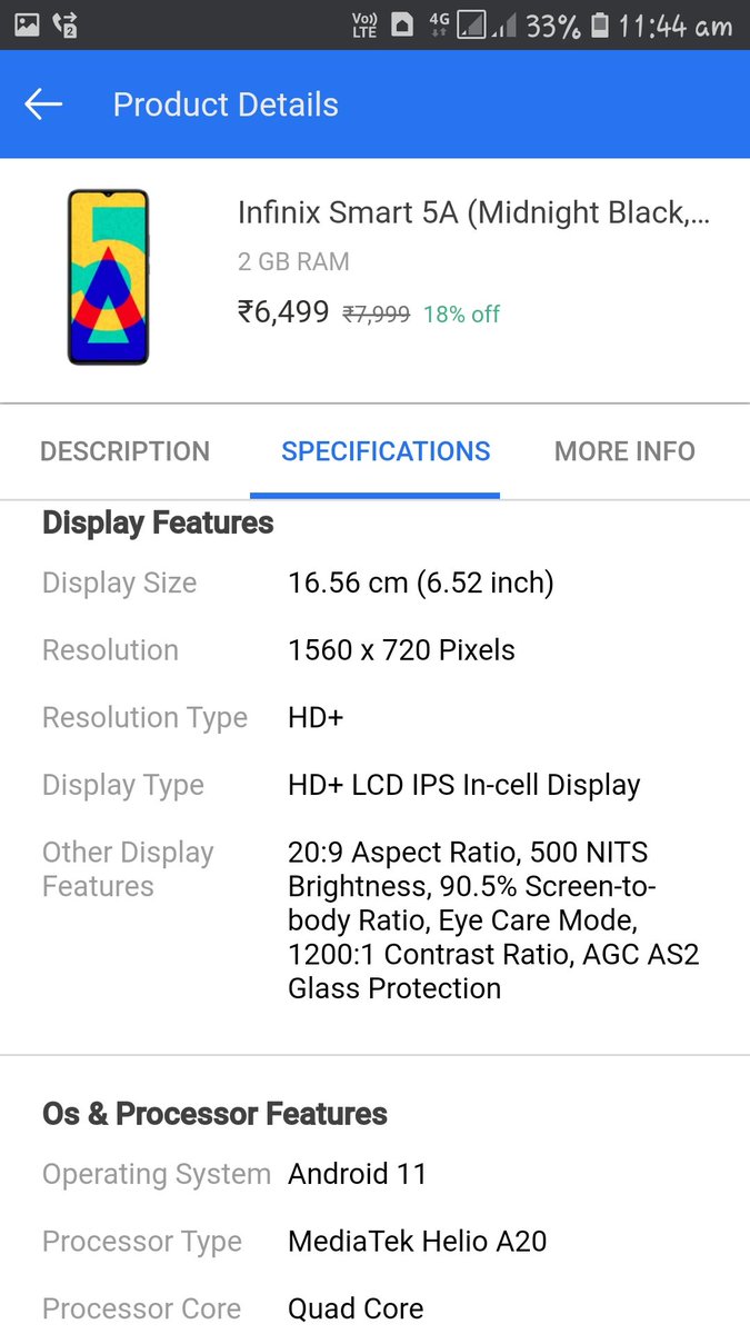 64_BitTech's tweet image. #Infinix Smart 5A Launched in India🔥🔥🔥
And Sale goes in Flipkart

Infinix Smart 5A price is set at Rs. 6,499 &amp;amp; Infinix Smart 5A will go on sale from August 9....

#infinixsmart5a #infinixnote
#infinix #64bittech #tech #technology #trending #tamil #tamiltech #technews