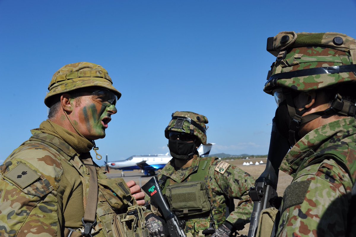 ModJapan_en's tweet photo. #JGSDF and #JMSDF are joining #TS21 (@TalismanSabre) in 🇦🇺. The Amphibious Rapid Deployment Brigade from #JGSDF and #JSMAKINAMI from #JMSDF are joining this exercise and are participating in training for amphibious operations. https://t.co/R7ImHTEiTJ