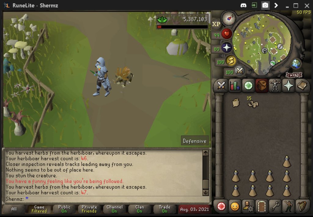 shermzOSRS's tweet image. Another spoon fed pet -  wee herbi at 47kc ❤️
This follows vorki 101kc and skotos at 7kc 🤣🥴