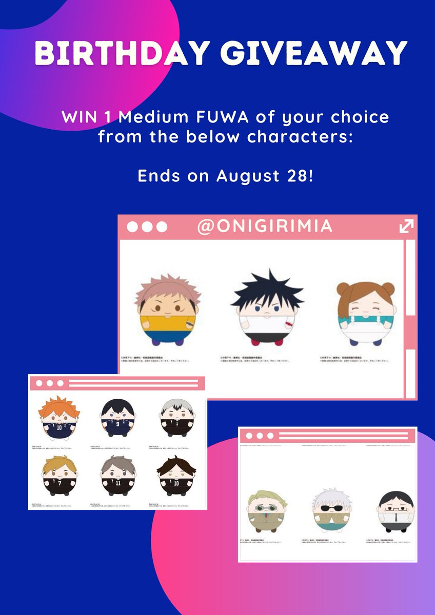 OnigiriMIA's tweet photo. #OnigiriMIAgiveaway

It's Nes's birthday soon! Let's celebrate it!

1 winner of Medium Fuwakororin

🎂 Follow @OnigiriMIA 
🎂 RT this tweet
🎂 Tag a friend in the replies
🎂 Unli entries 🍑

Ends on August 28, 8pm. https://t.co/ZPcAuvVKib