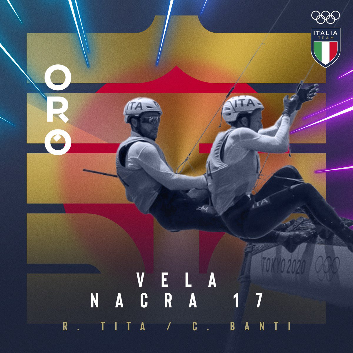 OROOOOOOOOOOOOOOOOOOOOOOOOOOOOOOOOOOOOOOOOOOOOOOOOO! 🥇🥇🥇

Che dominio nel Nacra 17, Ruggero Tita e Caterina Banti trionfano a #Tokyo2020! 

#ItaliaTeam | #StuporMundi | <a href="/federvela/">Federazione Italiana Vela</a> | #Sailing
