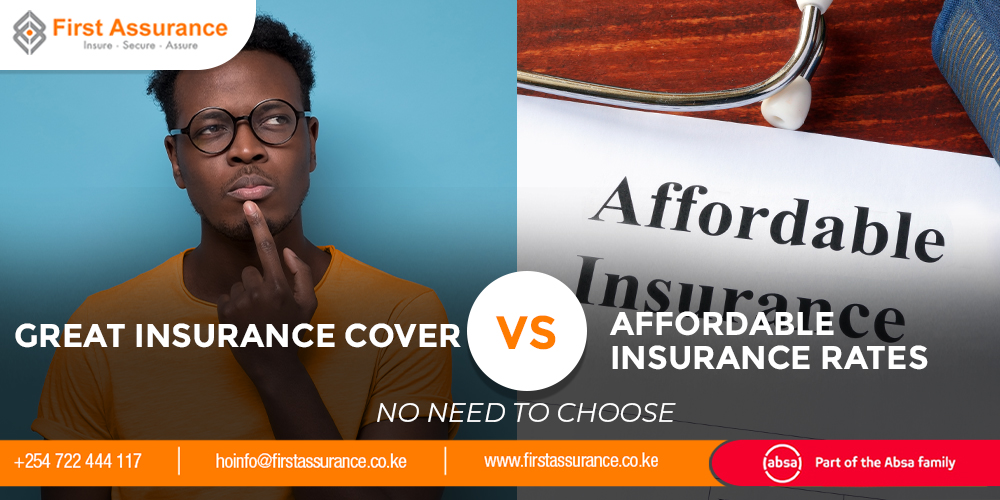 At First Assurance, you get BOTH quality and affordability. We are focused on providing personal and business insurance solutions that cater to your needs without hurting your pocket. 
Visit firstassurance.co.ke to get started.

#Insurance #FirstAssurance #InsuranceFastandEasy