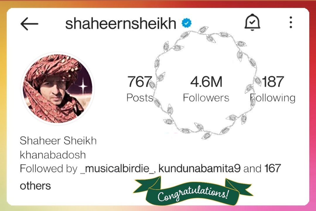 imShilpy_S's tweet photo. Woohoo 🎉🎉
4.6M chirps for our Heera ❤️
Congratulations and Celebration @Shaheer_S
We love you ❤️🤗
#ShaheerSheikh
#lovesupportrespect https://t.co/nnEisWhPqU