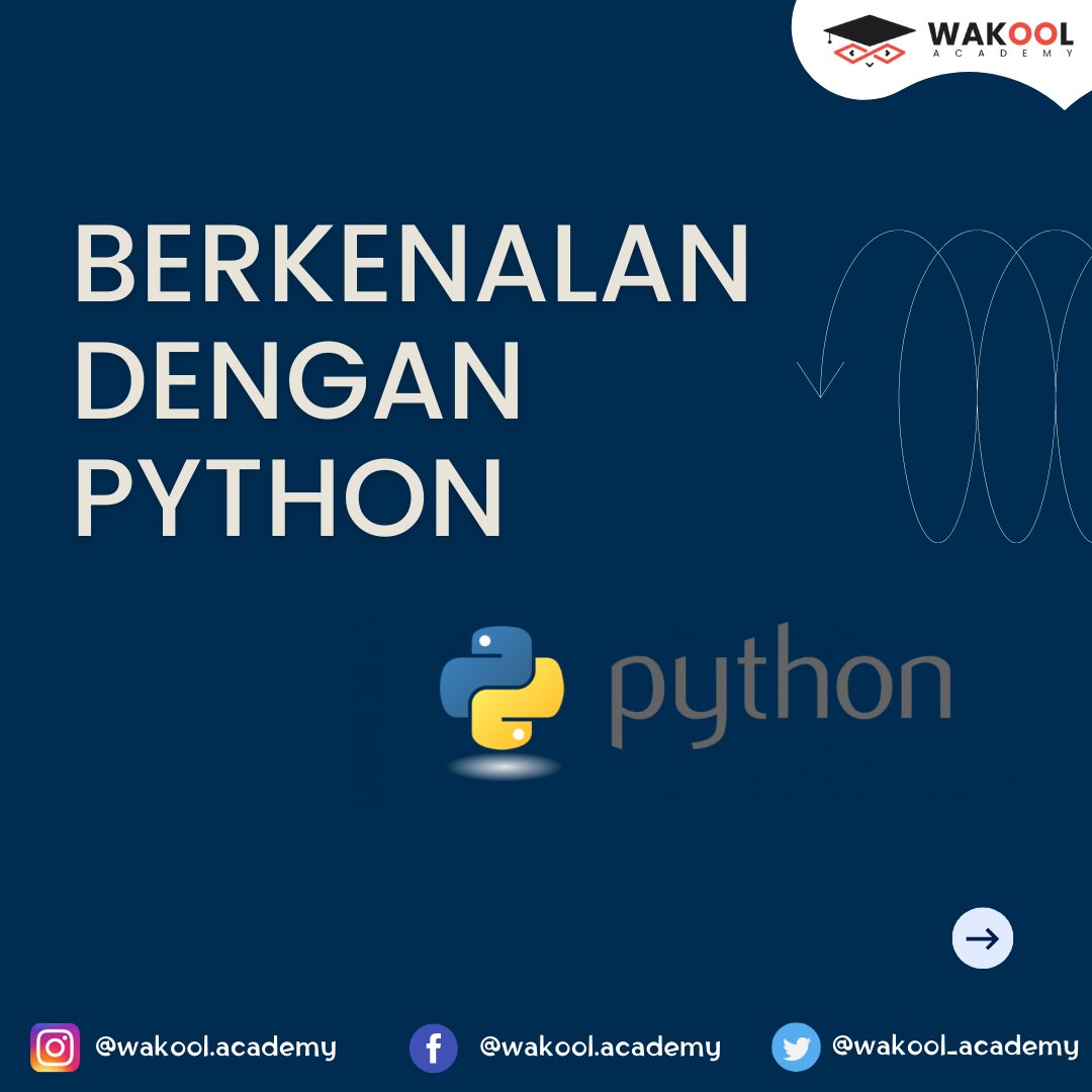 wakool_academy's tweet photo. Python diklaim sebagai bahasa yang menggabungkan kapabilitas, kemampuan, dengan sintaksis kode yang sangat jelas, dan dilengkapi dengan fungsionalitas pustaka standar yang besar serta komprehensif. (Part 1)
#wakool #wakoolacademy #python #programmer #pemograman #logika #sejarah https://t.co/12JAqoWYNO