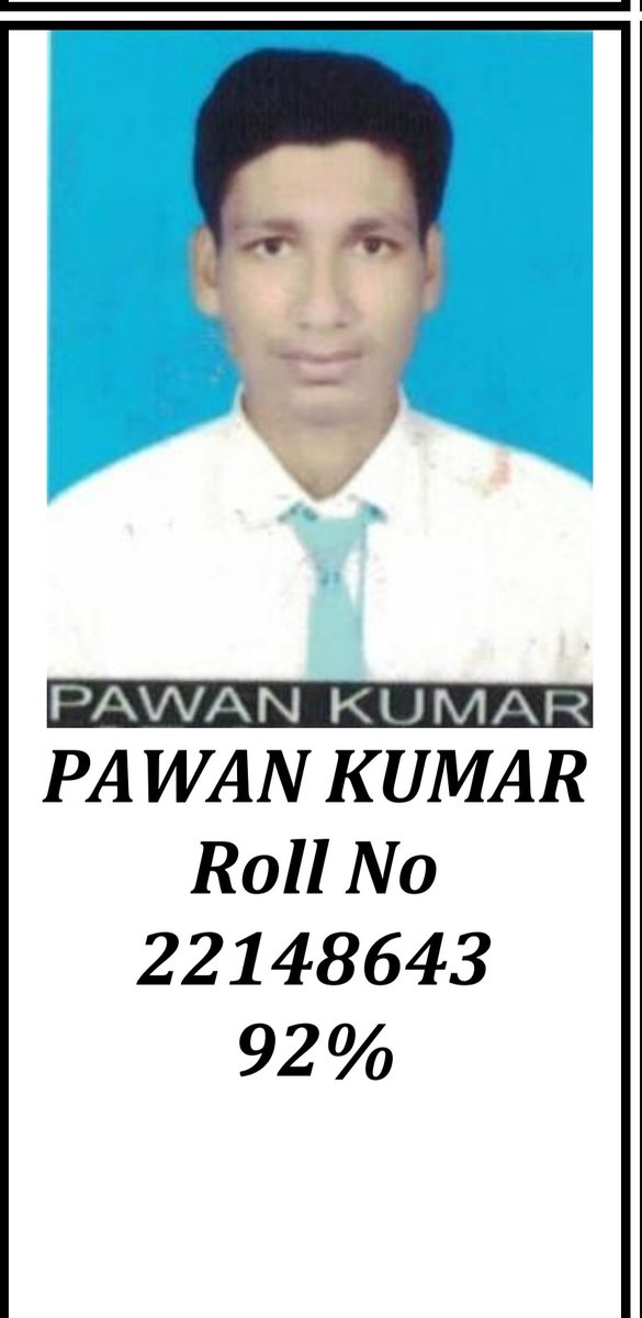 AmitKumarOffic3's tweet photo. #congratulations 🎉 #pawan_kumar
@cbseindia29 @ActivistVed 
@darbhanga_rjd @GovindYadavRJD 
@theActivistTeam @yadavtejashwi https://t.co/5fnVOvydw5