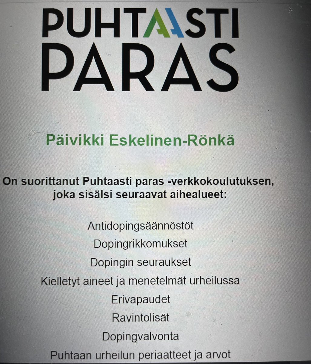 Tulipa tuollainen pakollinen askarreltua aamuhämärissä #puhtaastiparas #Antidoping #urheilija