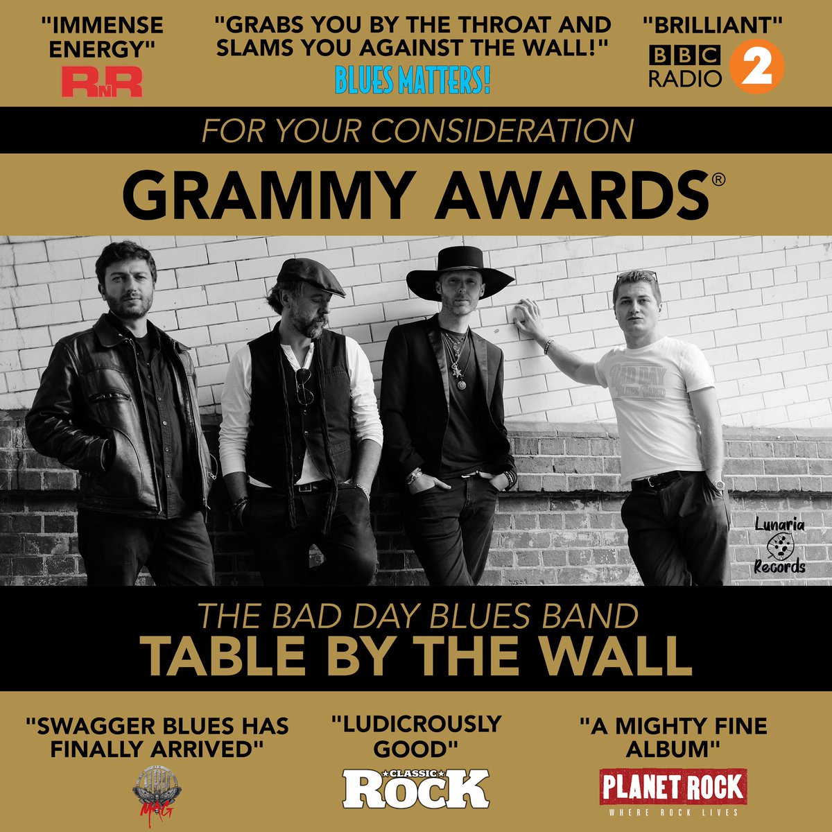 This is exciting 🤪 
.
If you are a voting member of the Grammy Awards then our debut studio album TABLE BY THE WALL is eligible for your consideration. Thank you so much to everyone who has supported the album so far.
.
The full FYC info is available on request (just DM us).