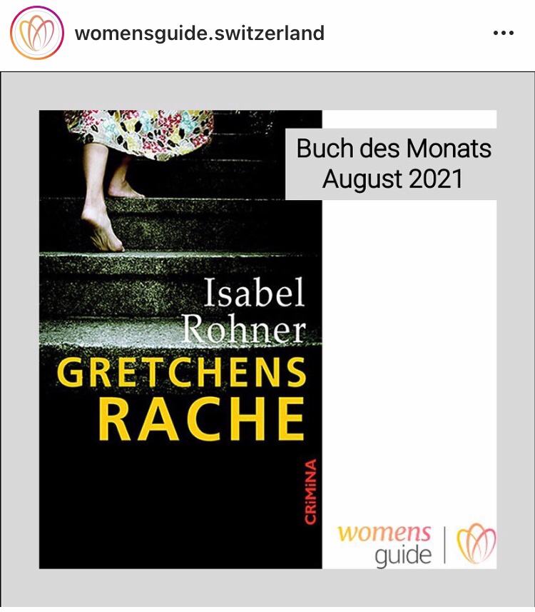 Rohnerin's tweet photo. #GretchensRache ist „Buch des Monats“ von #womensguide 👍👏👏👏

„Die perfekte Sommerlektüre! Wer sich für Feminismus und Kriminalromane interessiert, der findet beide Themen IN DEN DREI GENIALEN KRIMIS von Isabel Rohner kombiniert.“

@HelmerVerlag https://t.co/rLqea7SCjk