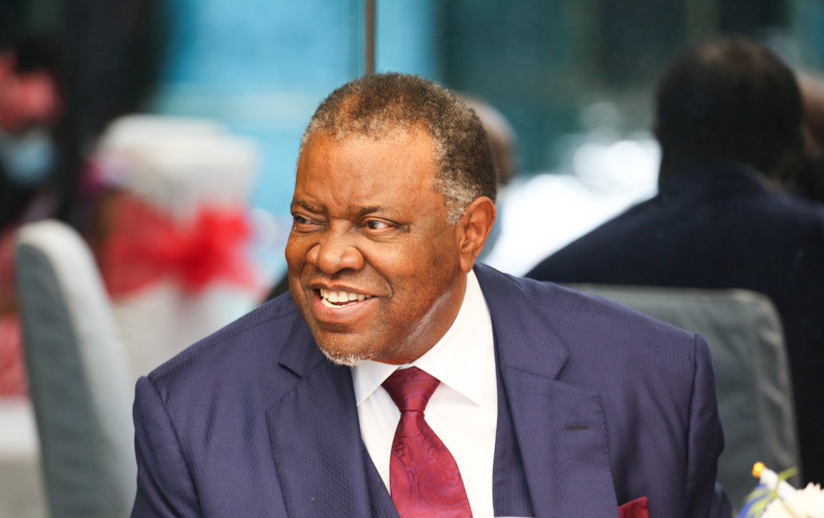 TheNamibian's tweet photo. OMAKE ... President Hage Geingob celebrates his 80th birthday today. He was born on 3 August 1941 at Otjiwarongo. Geingob is Namibia's third president and has served in this role since 2015. https://t.co/2024mSdo52