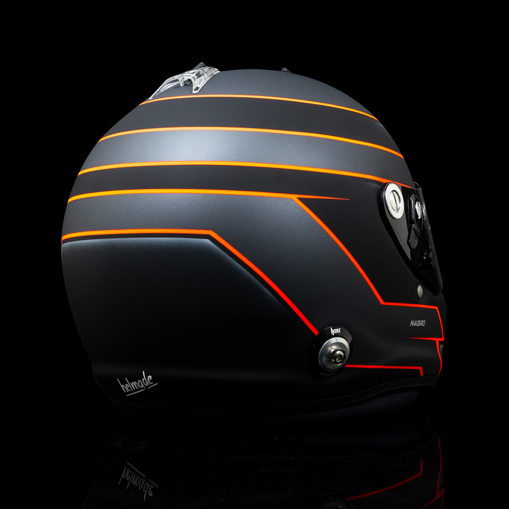 Sometimes it does not take a lot to make a statement‼ 💥💥 Minimalistic Arai Gp-6S in black shades and neon.

#helmade #withpassion #helmetdesign #helmdesign #arai #araigp6s #helmetpainting #custompainting #customized #customhelmet #bornfrommotorsports