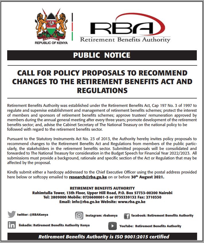 RBA Kenya Official on Twitter "Have you submitted your