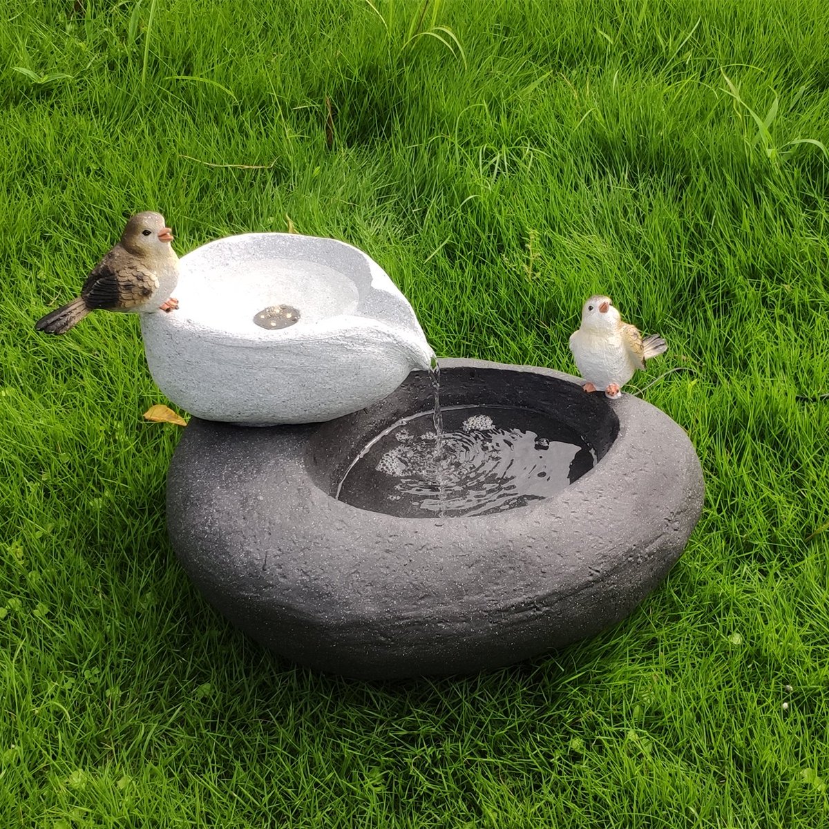Outour1983's tweet photo. When you are hearing the sound of this fountain water running and seeing the light of built-in led lights in your garden after work, the tiredness of a day at work will vanish instantly.#Garden #fountain #birds https://t.co/KfqYhOeWtL