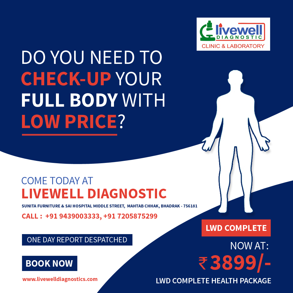 LivewellDiagnos's tweet photo. A golden opportunity for the people of Northern Odisha. Complete Body Checkup only at ₹ 3899/-. 
Contact us now!
#LivewellDiagnostic
#Bhadrak #Balasore #Jajpur #Odisha #Keonjhar #Baripada #Mayurbhanj #DiagnosticCenter https://t.co/FTiaO8IvRC