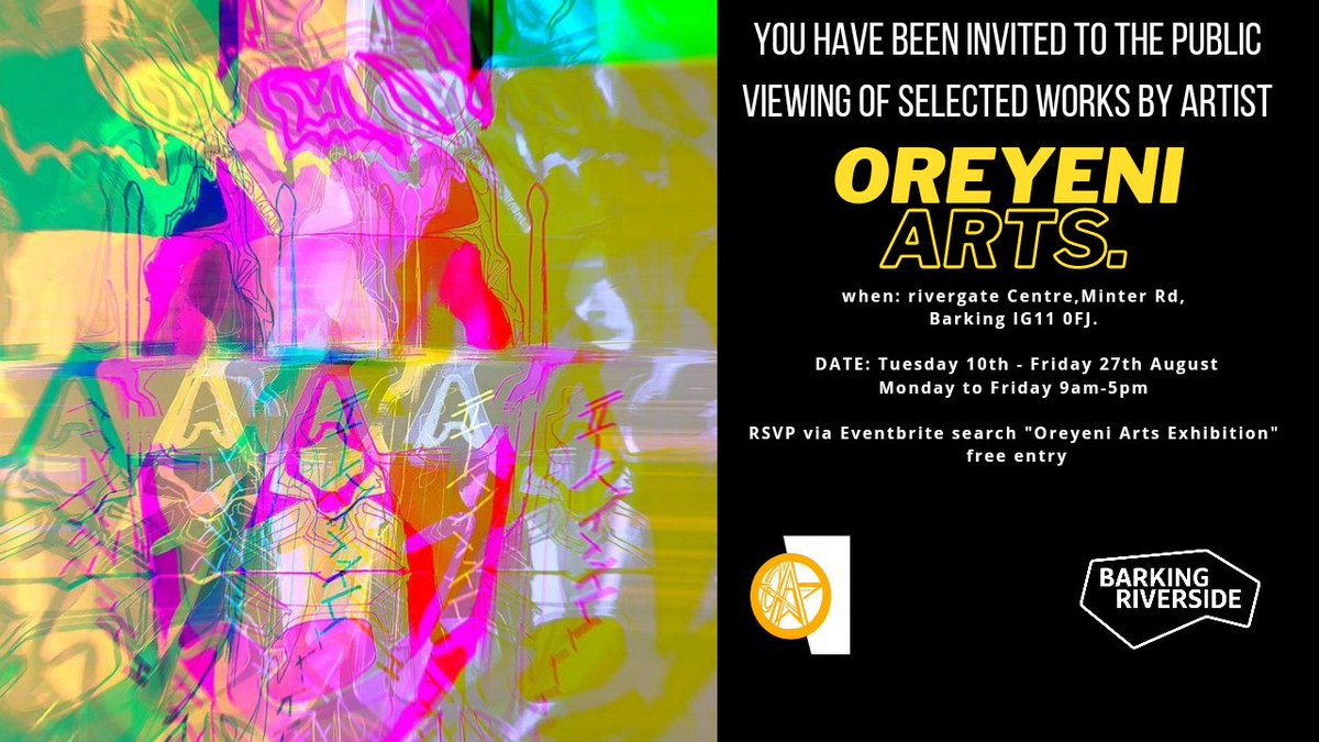 oreyeni_arts's tweet photo. Yes people I will be having my first ever exhibition at the RiverGate centre in Barking THIS AUGUST on 10th - 27th https://t.co/ko5SRBlpPc https://t.co/xp24i23x64 MUST GET A TICKET VIA EVENTBRITE TO SECURE YOUR PLACE
https://t.co/dx8YH70gc0
@barkingriver @BDPost @ThamesWardCP https://t.co/mmFozAJtvT