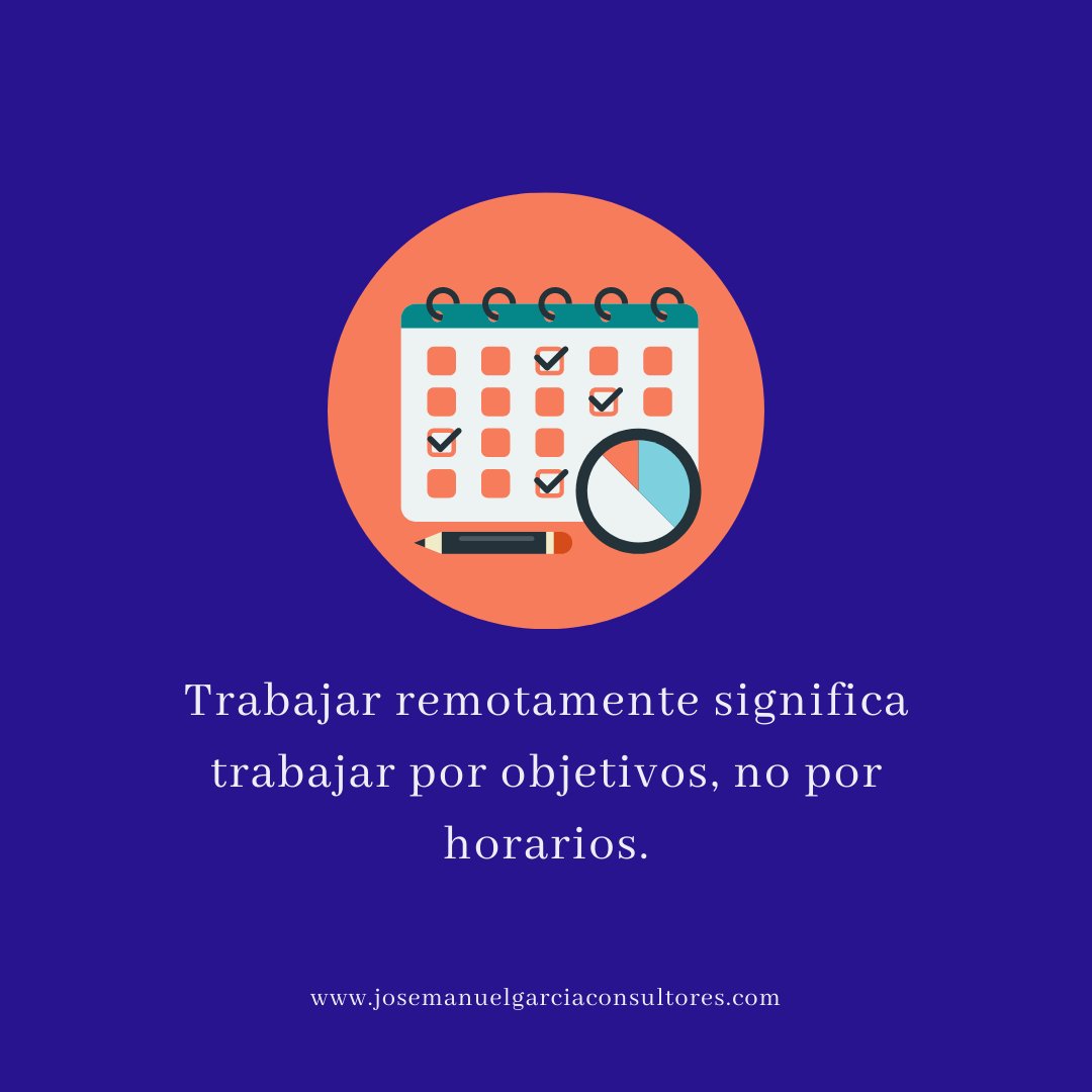 ➖Trabajar remotamente significa trabajar por objetivos, no por horarios. ➖

No entendemos que se trabaje remotamente, por horarios, y muchos, facturen horas. 

#JMGConsultores #personas #talento