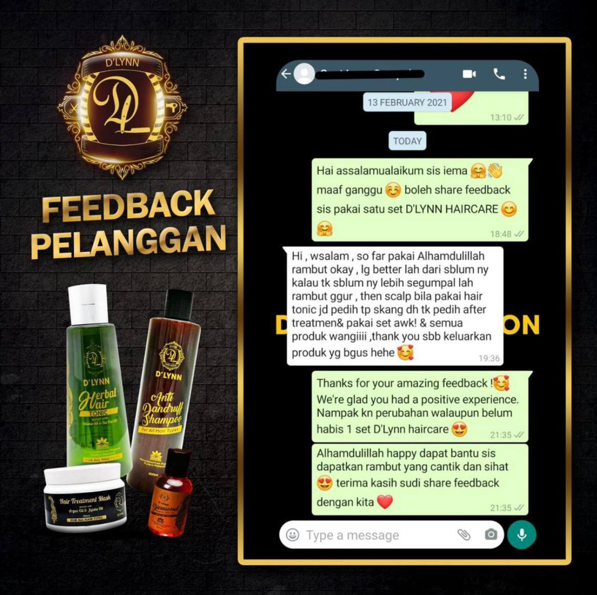 PRODUCT YANG BAGUS 😱😱❓ PRODUCT APA TU GUYS 😱 
.
OFCOZZZ LAHH SET D’ LYNN HAIRCARE 😍 
.
Taknak la cakap banyak pi la tengok nuhhhh feedback ohsem dari pelanggan kita 😍 

#shampoo #shampoorambutgugur #shampooandconditioner #shampooviral #shampooantidandruff #serumviral