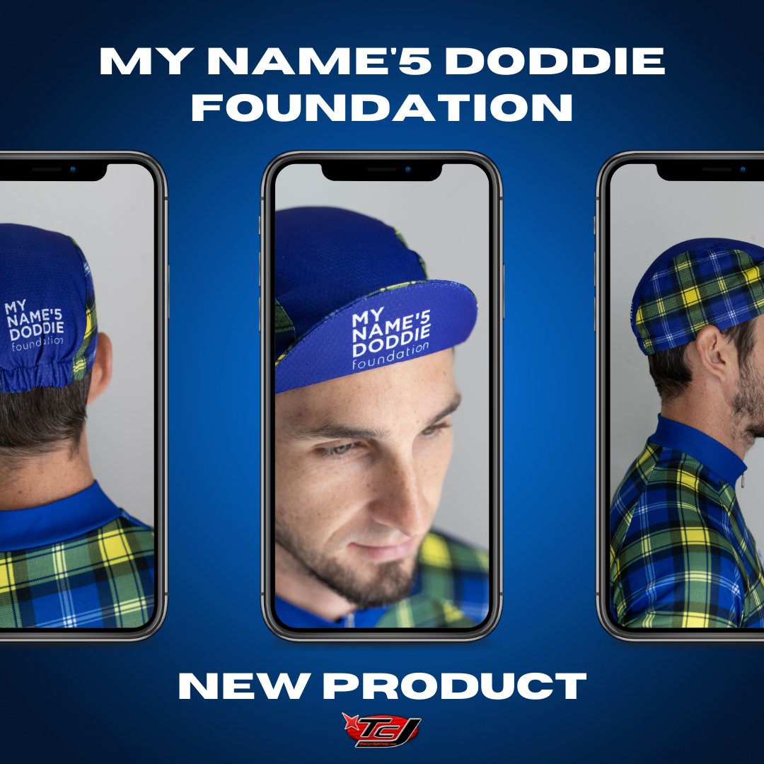 thecyclejersey's tweet photo. My Name'5 Doddie Foundation Cycling Caps!
Brand new in this week and available exclusively from The Cycle Jersey website.
30% of each sale is donated to the My Name'5 Doddie Foundation. The foundation aims to raise funds for research and grants for those suffering MND. https://t.co/u0QXd8gPP4