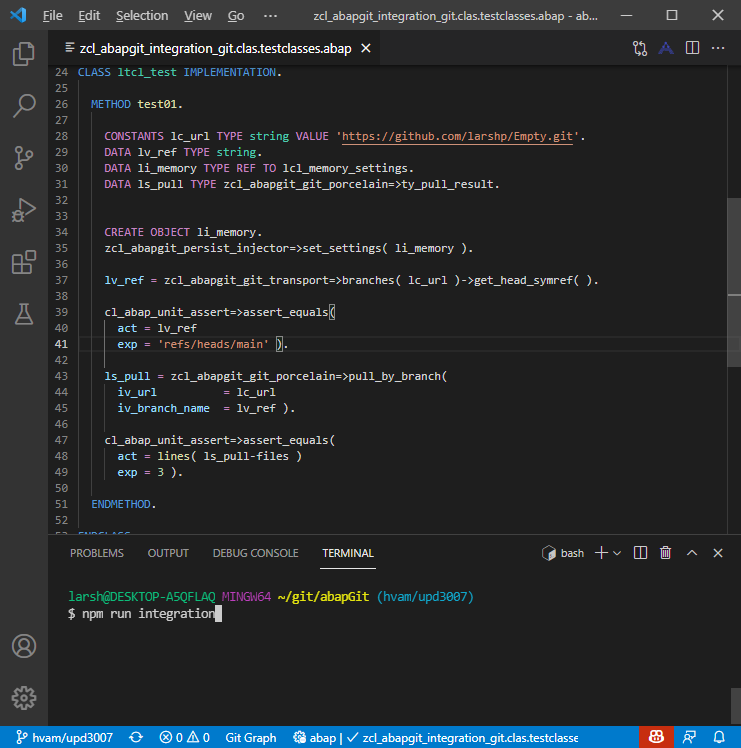 LarsHvam's tweet image. First real #abapGit integration test running on @github actions, github.com/abapGit/abapGi… #ABAP