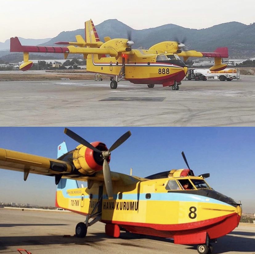 Türkiye'nin yardım istemesi üzerine Hırvatistan'dan gelen yangın söndürme uçağı, 40. dakikada 5. kez su almaya gitti. 

Her seferinde 5 tona yakın su taşıyan uçak, THK'nın çürümeye terk edilen uçakları ile aynı model.