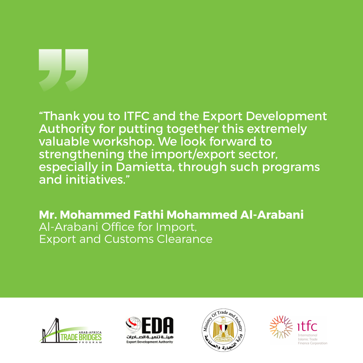 aatb_program's tweet photo. The Arab-Africa Trade Bridges Program has been developed to foster #Arab #Africa trade through a variety of initiatives and capacity building programs.
#ArabAfricaTrade #AATBProgram #TradeFinance #TradeDevelopment https://t.co/j98eLWhb9Q