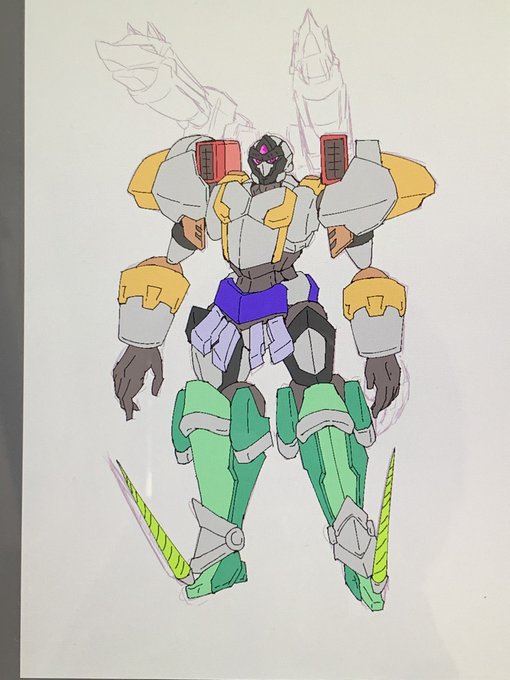 これはサークルのお仕事で描いてる合体ロボ 