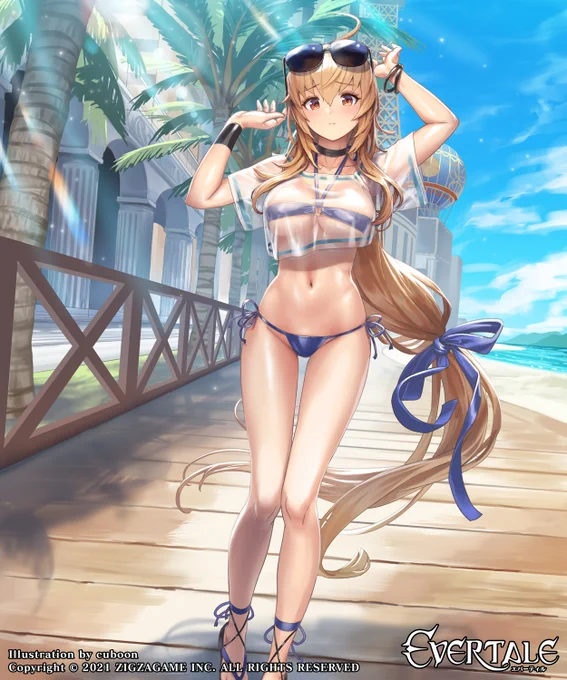 エバーテイルで昨日リリースの『恥じらいのバニーガール-リゼット』を描きました。
バニーガールは水着。
#エバーテイル #Evertale 