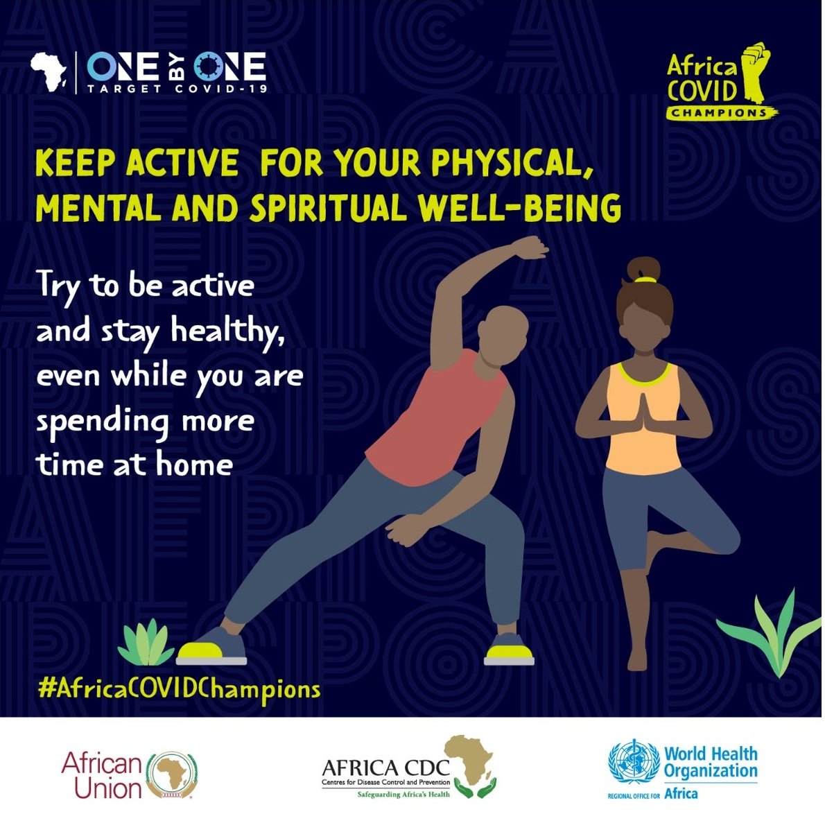 Regular exercise is very important 
#AfricaCOVIDChampions