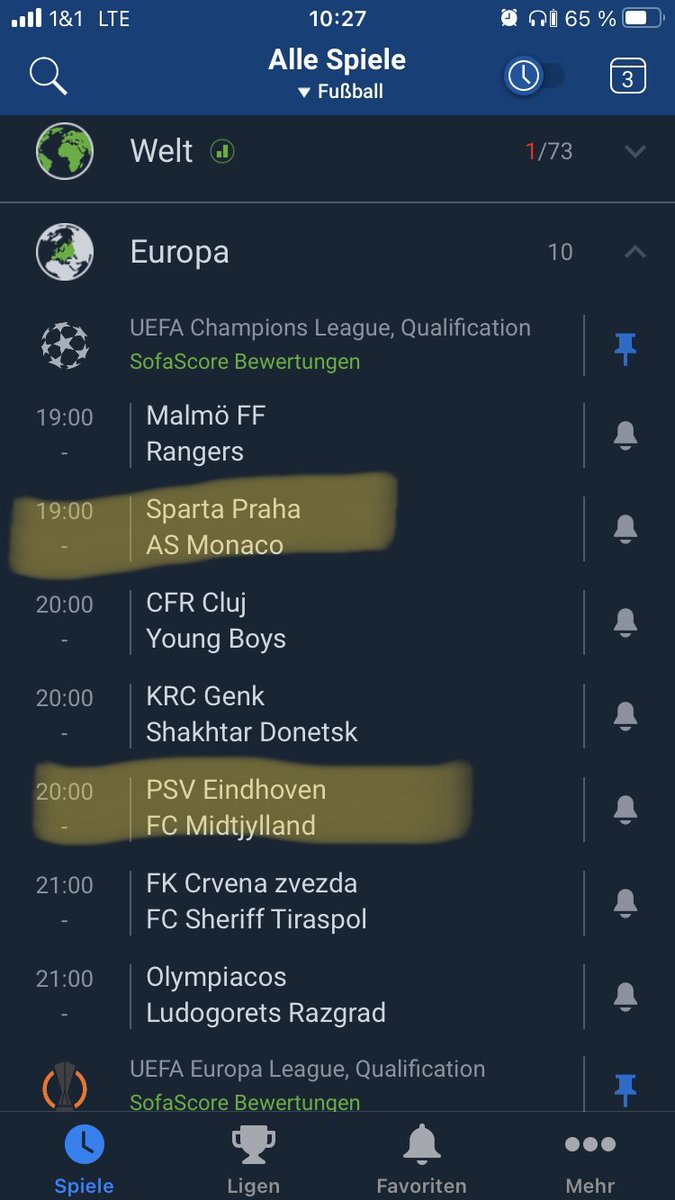 NadelspieIer's tweet photo. Zwei interessante Partien die ich mir für später markiere. #CLQuali https://t.co/zbDapsuNny