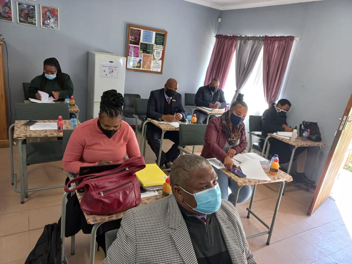 This morning Hon. Bese, Hon. Cassim and District Director Mr De Bruyn leading the delegation at Michausdal Primary School in Cradock. They are having vigorous discussions on challenges faced by the school with the Principal Mrs Meyer and SGB members #BacktoSchool2021