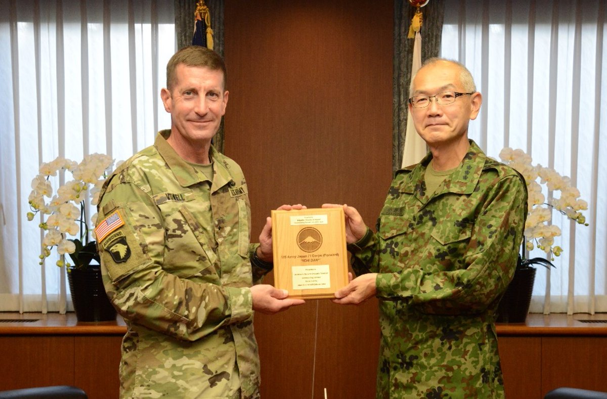 8月3日（火）、東部方面総監小野塚陸将は、在日米陸軍司令官ヴァウル