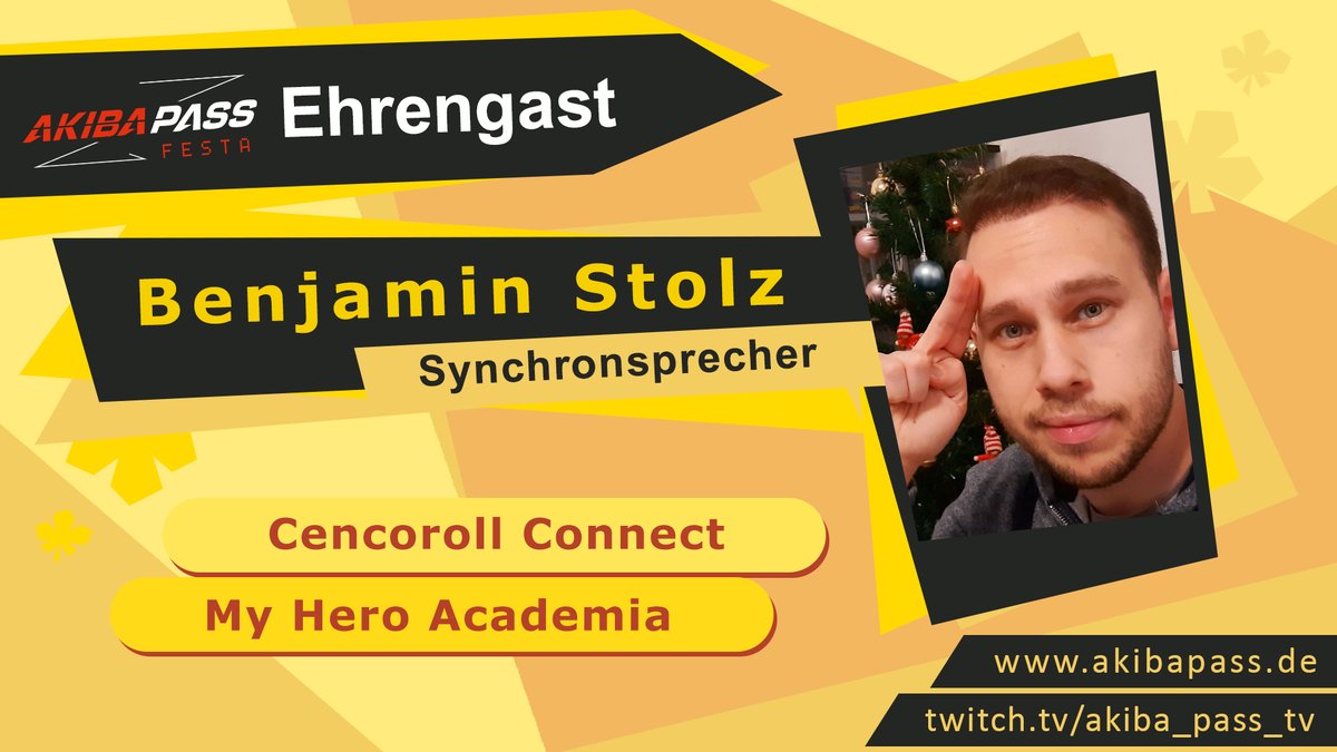PepperAnime's tweet photo. Benjamin Stolz beim #AKIBAPASSFESTA #AUTUMNEDITION vom 24.09. bis 26.09. LIVE auf https://t.co/hrhgE67pdY und https://t.co/J5ggfbkreq #MyHeroAcademia #CencorollConnect #Anime #CommunityEvent https://t.co/xdnI8gedUr