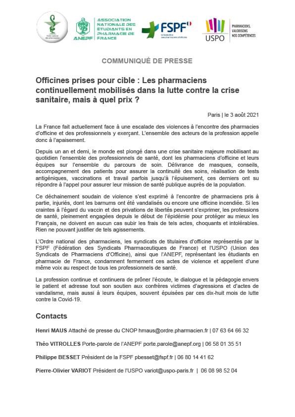 ANEPF Pharmacie tweet media