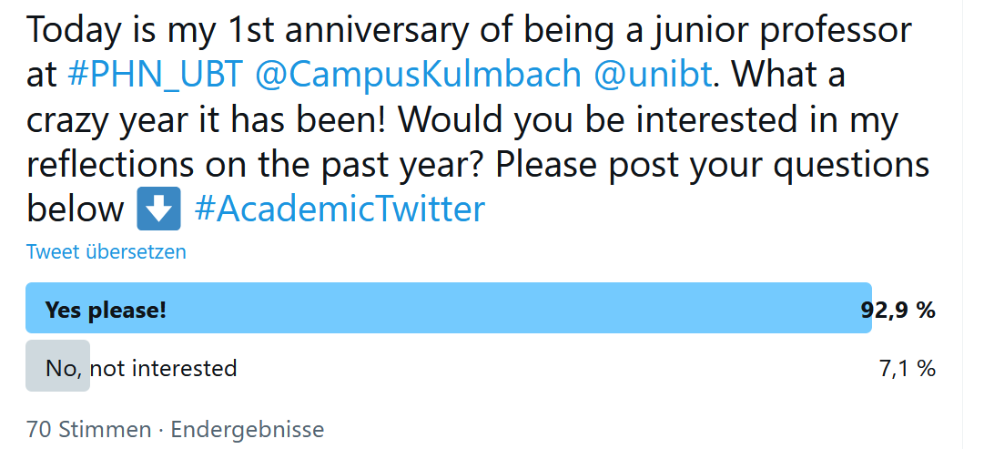 LauraMKoenig's tweet photo. Looks like many people want to learn more about being a junior professor in Germany, so I'll post a thread on it soon. Until then, please post your questions in the tweet linked below. #JuniorProfLaura #AskMeAnything #JuniorProfLauraAMA #AcademicTwitter @FuturePI_Slack https://t.co/BJRXyFxBIU