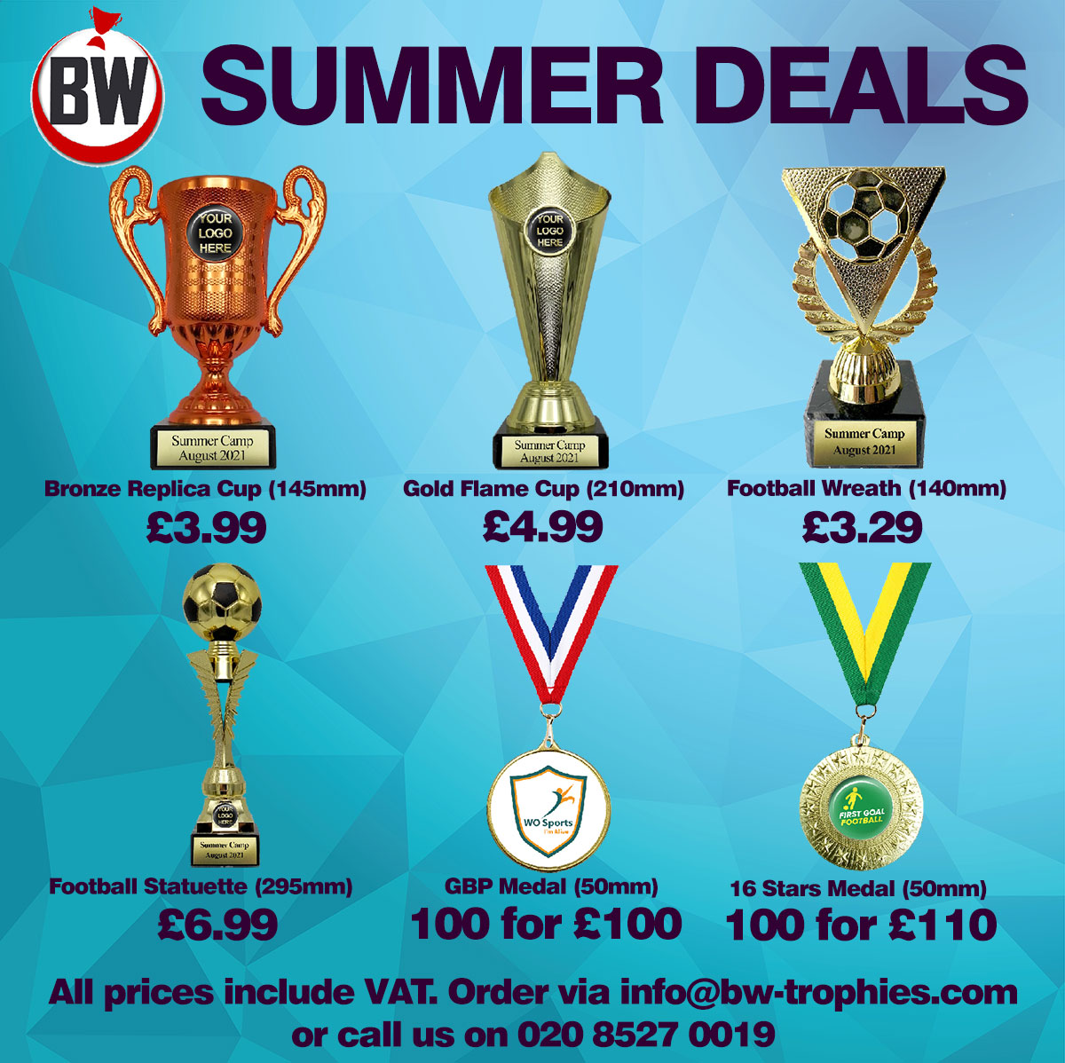 Do you need #medals #trophies or #awards for your #football or #multisport events/camps? Check out our latest deals while stocks last!