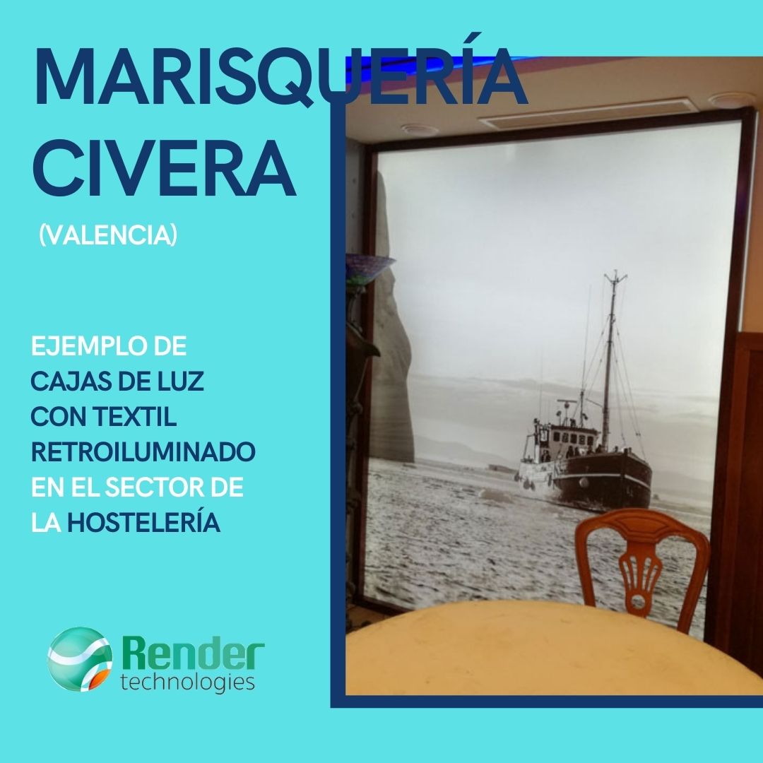 RenderTech's tweet photo. Ejemplo de aplicación de Panelux en el sector de la hostelería🍴Caja de luz realizada para Marisquería CIVERA (Valencia)
Nuestros proyectos 👉en https://t.co/Vq37JzP7XX
#RetroiluminacionLed #publicidad #carteleriacomercial #Diseñodeinterior #diseñadoresgraficos https://t.co/y8UhWuKFuG