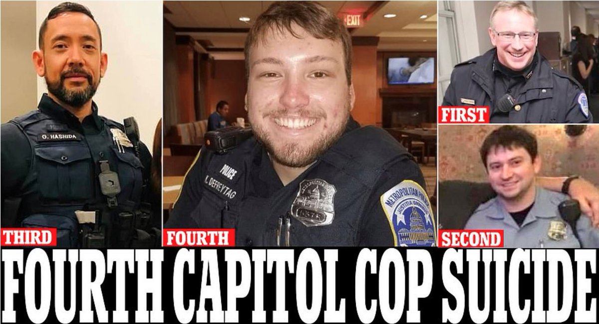 buzzman888's tweet photo. Not into conspiracy theories.

But............
WTF is going on?
A fourth law enforcement officer who responded to the Capitol on Jan. 6 has died by suicide. https://t.co/OopFXiuRzN