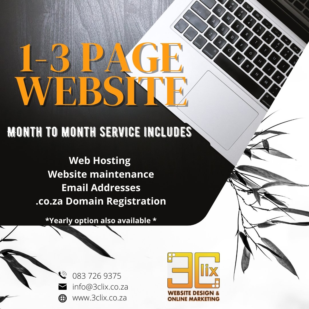 SWebworx's tweet photo. IT'S TRANSFORMATION TUESDAY 😎😎

Take the time to think about what you want and need for your business.

Our static website deal will transform not only your day, but your entire business..

Contact us today
083 726 9375
info@3clix.co.za

#business #ecommerce #marketing https://t.co/9vn0058K4a