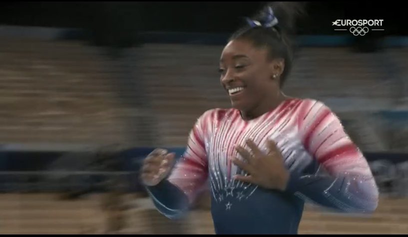 Simone Biles ya ha ganado. Vuelve a sonreír  #Tokio2020