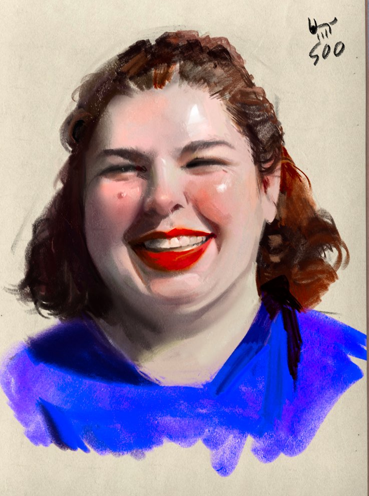 soojincho's tweet photo. more head studies today. 
@RealisticPaintS 
Reference from croquis cafe
#digitalpainting #digitalart #art #artstudy #croquiscafe #study https://t.co/y8Sj7HxDfe