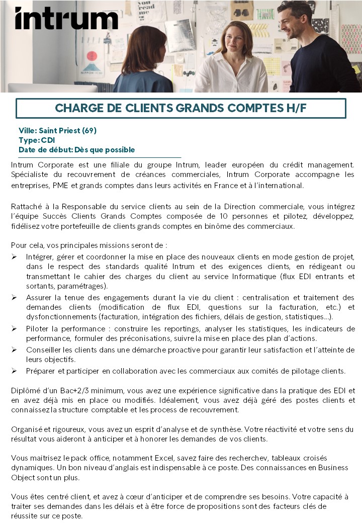 📢 [JOB] #recrute immédiatement #CustomerSuccess Manager en #CDI à #Lyon chez <a href="/IntrumF/">Intrum France</a> filiale du leader europééen du #creditmanagement, pour 1 nouveau challenge au sein d'une équipe au top❗️ <a href="/CreditJob/">CreditJob</a> <a href="/AFDCC1/">AFDCC</a> . Me contacter en MP.