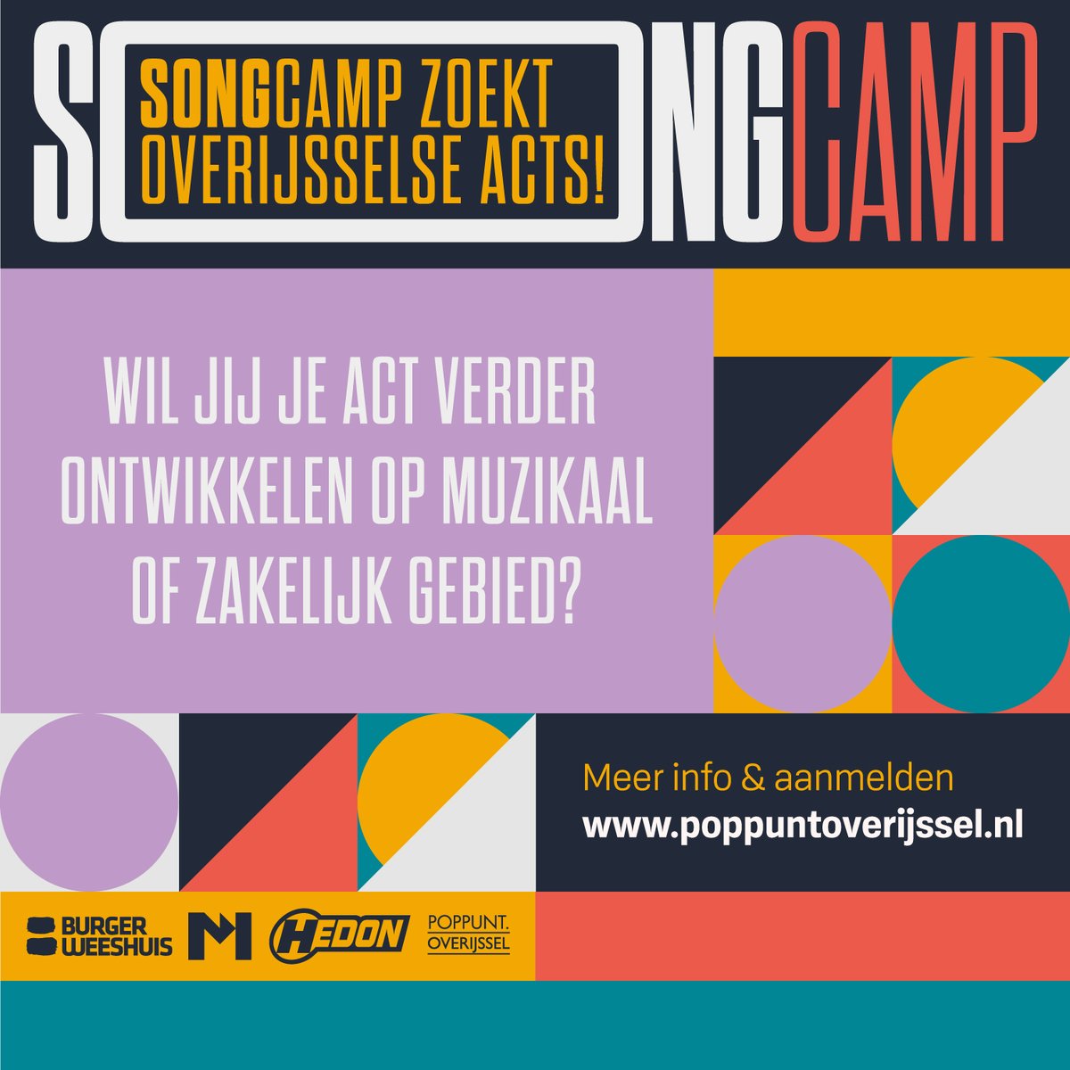 Producers, bands, rappers, muzikanten opgelet! Kom je uit Overijssel en wil jij jouw act verder ontwikkelen?  Dan is coachingstraject Songcamp wat voor jou!  hedonproductiehuis.nl/nieuws/22987/s…