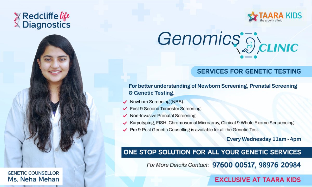 DrRastogiAnuj's tweet photo. Taara Kids has started Genetic Counselling Services.
(Every Wednesday from 11:00 am to 4:00 pm) 

Book your appointment a day before at 7409212121. https://t.co/8AGhRrs2vz